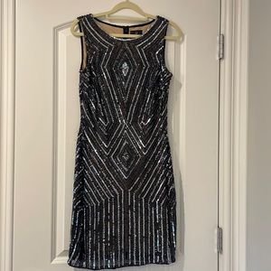 Adrianna Papell Size 4 Sequin Mini Dress
